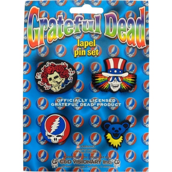 Grateful Dead Assorted Rubber & Embossed Metal Lapel Pins