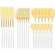 thumbnail image 1 of Cubiertos de arcoíris con espejo de 24 piezas, juego de vajilla de acero inoxidable que incluye cuchillo, tenedor, cuchara, cucharita, juego de cubiertos, servicio para 6, 1 of 5