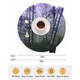 thumbnail image 6 of 15 Inch Round Placemats Set of 4, Purple Forest Non Slip Heat Insulation PP Table Mats, Vintage Foggy Woods Tree Washable Place Mats for Kitchen Dining Party Table Decor, 6 of 7