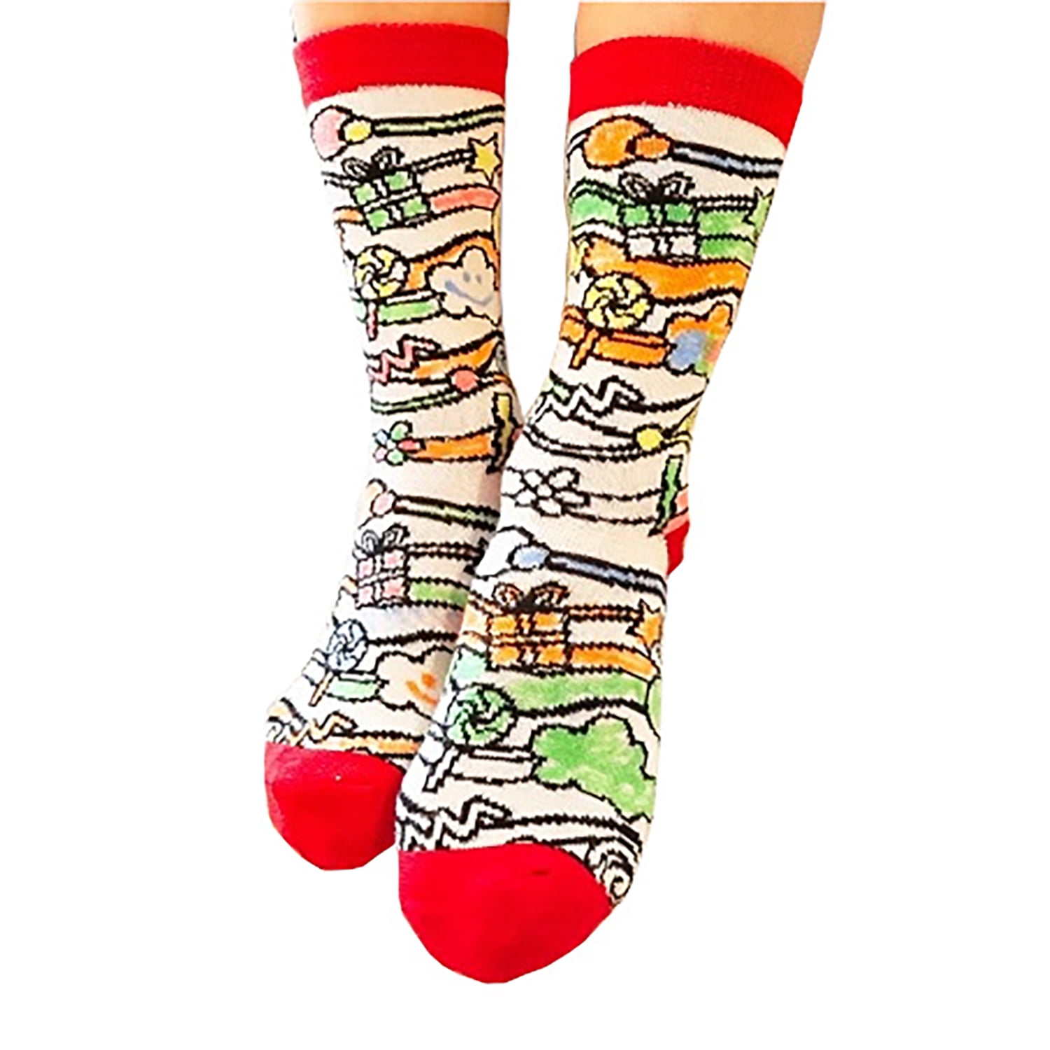 Buddy & Barney: Doodle Socks - DIY Color Your Own Socks Craft Set, Customize 3 Pairs w/ 5 Fabric Markers, Fun Designs & Colors, Art Activity, Kids 3+