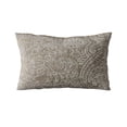 thumbnail image 4 of Plutus Brands Brown Plutus Natural Leaf Jacquard Luxury Throw Pillow 18 in x 18in, Double Sided 18" x 18", 4 of 8