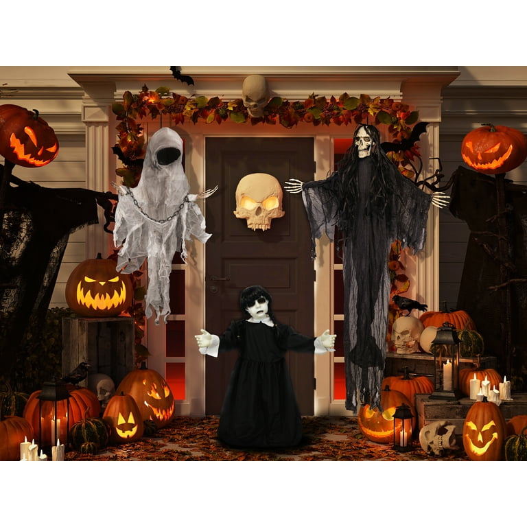 Swaying Girl Animatronics LED Light Up Eyes Sounds Halloween Party Decorations Swaying Girl Animatronics LED Light Up Eyes Sounds Halloween Party Decorations
