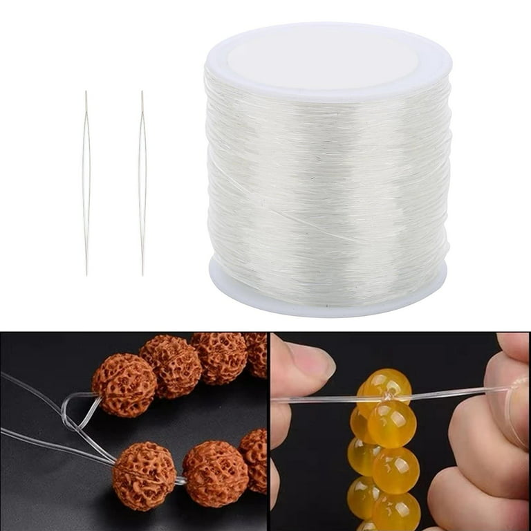 Elastic String for Bracelet Making - Stretchy Bead String - Stretch Cord  for Jewelry Making Crystal String (Clear,1.5Mm) 
