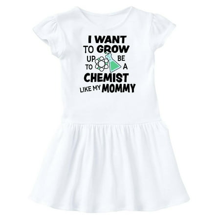 

Inktastic I Want To Grow up To Be a Chemist Like My Mommy Gift Toddler Girl Dress