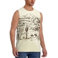 thumbnail image 2 of Daiia Wild West Desert With Cowboys Printed Men's Tank Tops,Casual Soft Sleeveless Gym Muscle Shirts Bodybuilding Tee-Large, 2 of 8
