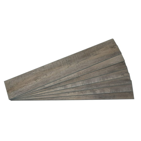 Palisade 46.7 in. x 7.2 in. Vinyl Interlocking Wall/Backsplash Planks in Natural Oak (7 Pack)