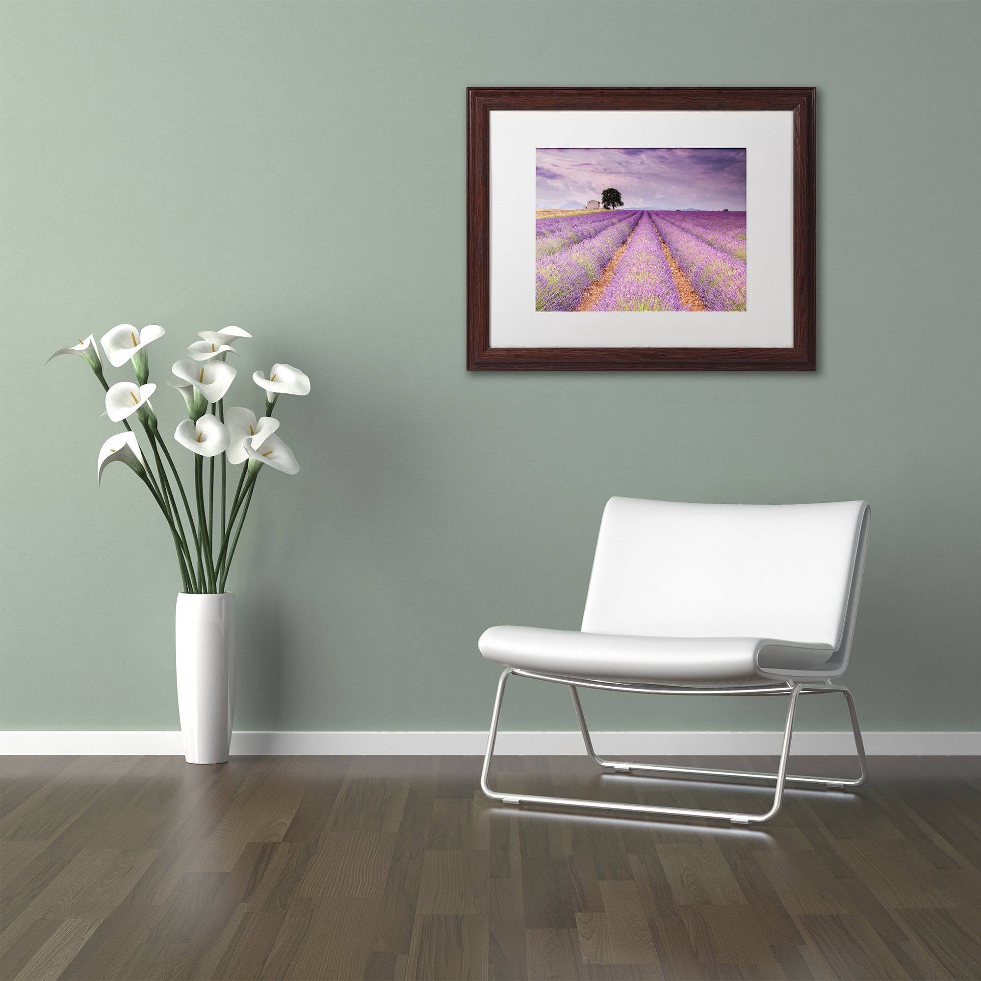 Trademark Fine Art 'Stone House' Canvas Art by Michael Blanchette Photography, White Matte, Wood Frame