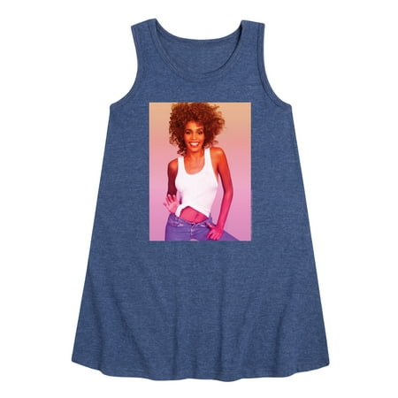 

Whitney Houston - Gradient Photo - Toddler and Youth Girls A-line Dress