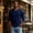 # Dark Blue, variant on Men's V Neck Long Sleeve Shirts Casual T-Shirts Slim Fit Longline Tee Solid Color Soft Shirts Dark Purple L