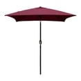 thumbnail image 2 of Ultrashades 6.5 ft Square Outdoor Patio Market Umbrella with Push Button Tilt and Crank Handle, Burgundy, 2 of 7