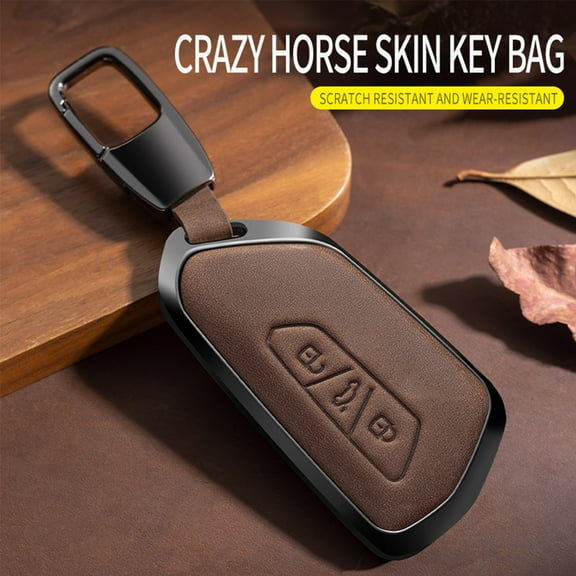 For Volkswagen Key Fob Cover Leather Car Golf 8 ID4 Seat Leon MK 4 Skoda Octavia Key Case