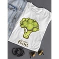 thumbnail image 3 of Natural Food, Kawaii Broccoli T-Shirt Women -Image by Shutterstock, Female XX-Large, 3 of 4