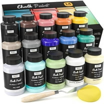 Nicpro 14 Colors Chalk Paint for Furniture, Ultra Matte Finish Acrylic Craft Paint Set (8.45 oz, 250ml) Chalk Furniture Paints with Liquid Wax, Color Wheel for Crafts, Home Decor, Beginner and Artist