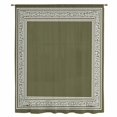 thumbnail image 2 of Olive Green Greek Key Sheer Curtains 45 Inches Long, Geometric Greece Ancient Farmhouse Geo Light Filering Curtains, Breathable Simi Curtain Privacy Drapes for Kitchen Bathroom Small Window Treatment, 2 of 9