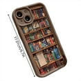 thumbnail image 2 of Klonfd Cute Bookshelf TPU Phone Shockproof Soft Cover For Book Lovers Slip Design Perfect For Male And Female Bibliophiles, 2 of 5