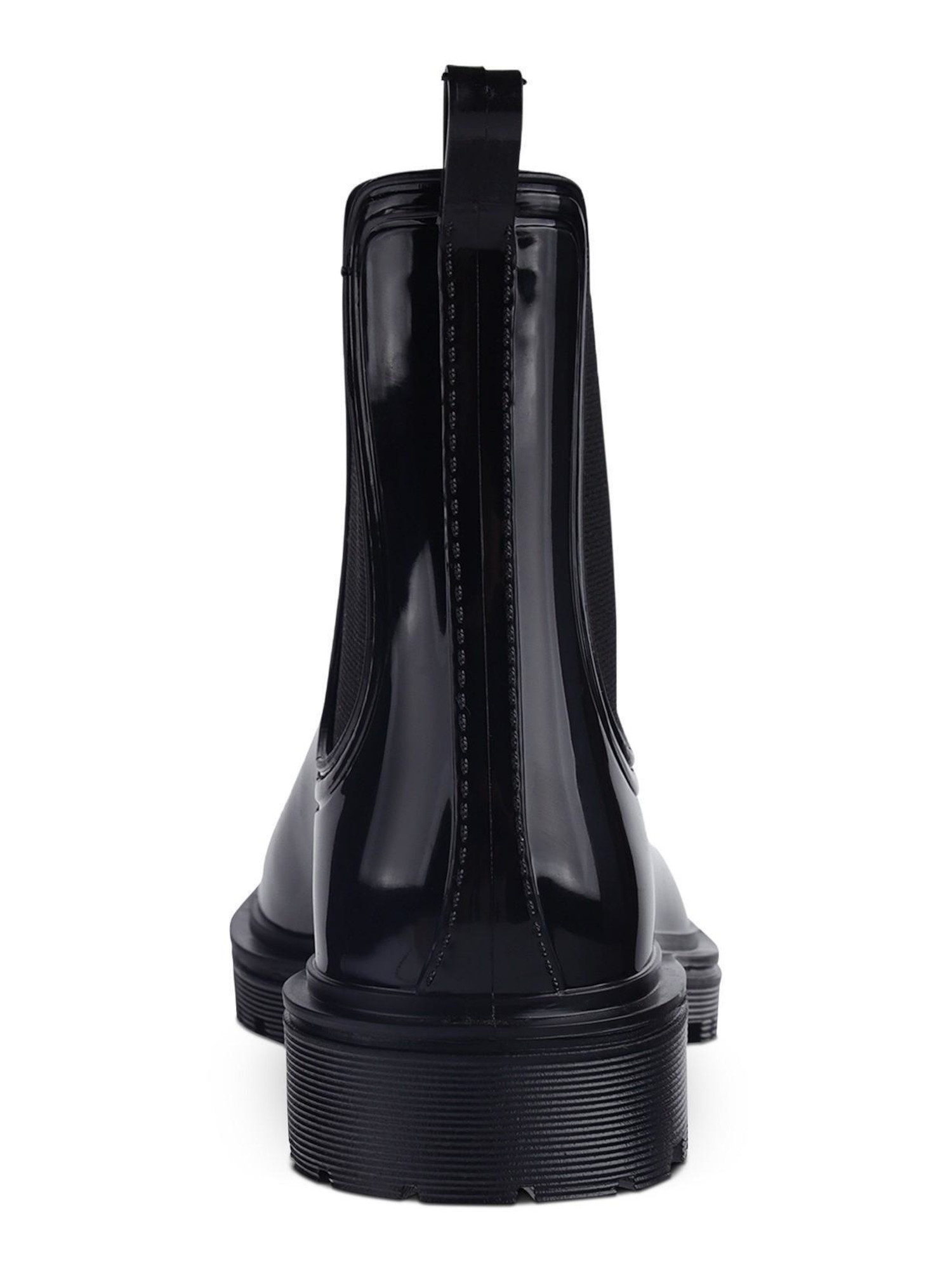 INC Womens Black Goring Lug Sole Slip Resistant Breathable Rylien Round Toe Block Heel Rain Boots 8