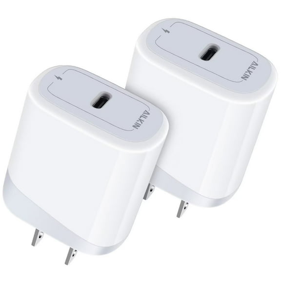USB C Charger Wall Charger Block,2PCS AILKIN PD 20W Type C Block Charger Fast Charging Charger Plug Power Adapter USB C Brick Cube For Android Phone Fast Charger Block