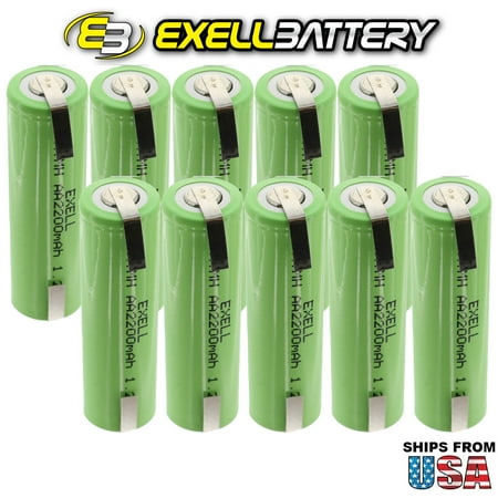 UPC 026190041845 product image for 10x Exell 1.2V AA Size 2200mAh NiMH Rechargeable Batteries  w/ Tabs USA SHIP | upcitemdb.com