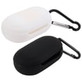 thumbnail image 5 of fundas de silicona para auriculares inalámbricos, funda protectora portátil compatible con Galaxy Buds Plus (negro y blanco), 5 of 5