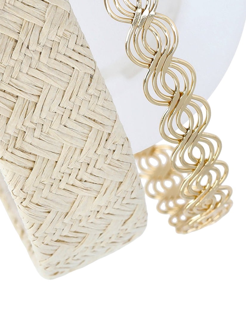 Time and Tru Women's Woven and Goldtone Headband, 2-Pack