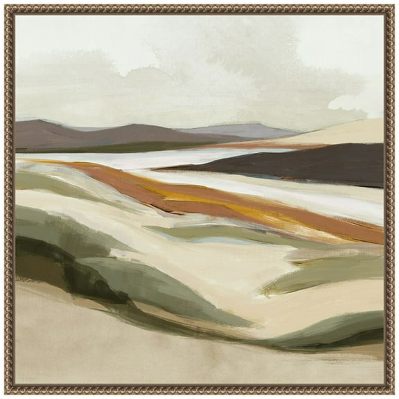 Amanti Art Fast Land Framed Canvas Wall Art Print