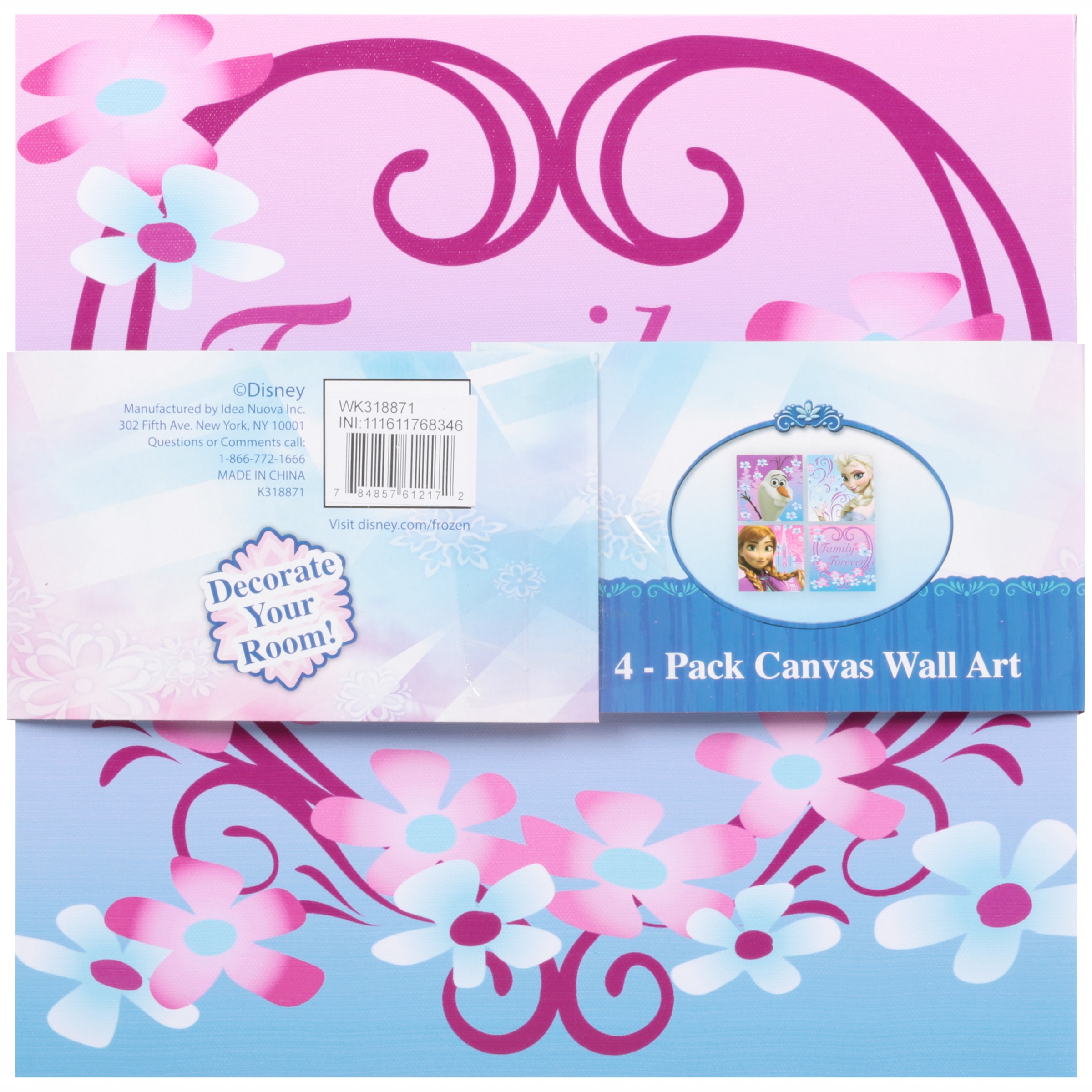 Disney Frozen Canvas Wall Art 4 pc Pack - image 3 of 4