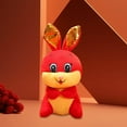thumbnail image 6 of Cute Rabbit Stuffed Animal Doll Toy, Plush Animal Doll, Festival Supply ,Rabbit Figurine ,Chinese New Year Doll, for New Year Living Room B, 6 of 8