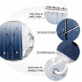 thumbnail image 3 of Navy Blue Ombre Bathroom Shower Curtains with 12 Hooks Polyester Waterproof Shower Curtain for Stalls and Bathtubs Black Hockey Sticks Minimalist Style Decorative Bathroom Privacy Curtain 36x72 Inch, 3 of 9