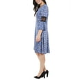 thumbnail image 3 of Petite Bell Sleeve Crochet Sleeve Trim Dress, 3 of 4