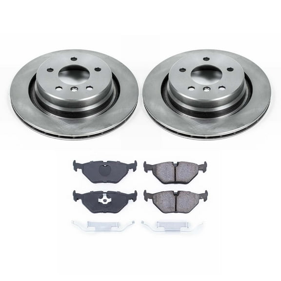 Ultimate Brakes Rear Ceramic Brake Pad and Rotor Kit with Hardware WM80396