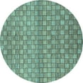thumbnail image 1 of Ahgly Company Indoor Round Abstract Light Blue Modern Area Rugs, 4' Round, 1 of 4