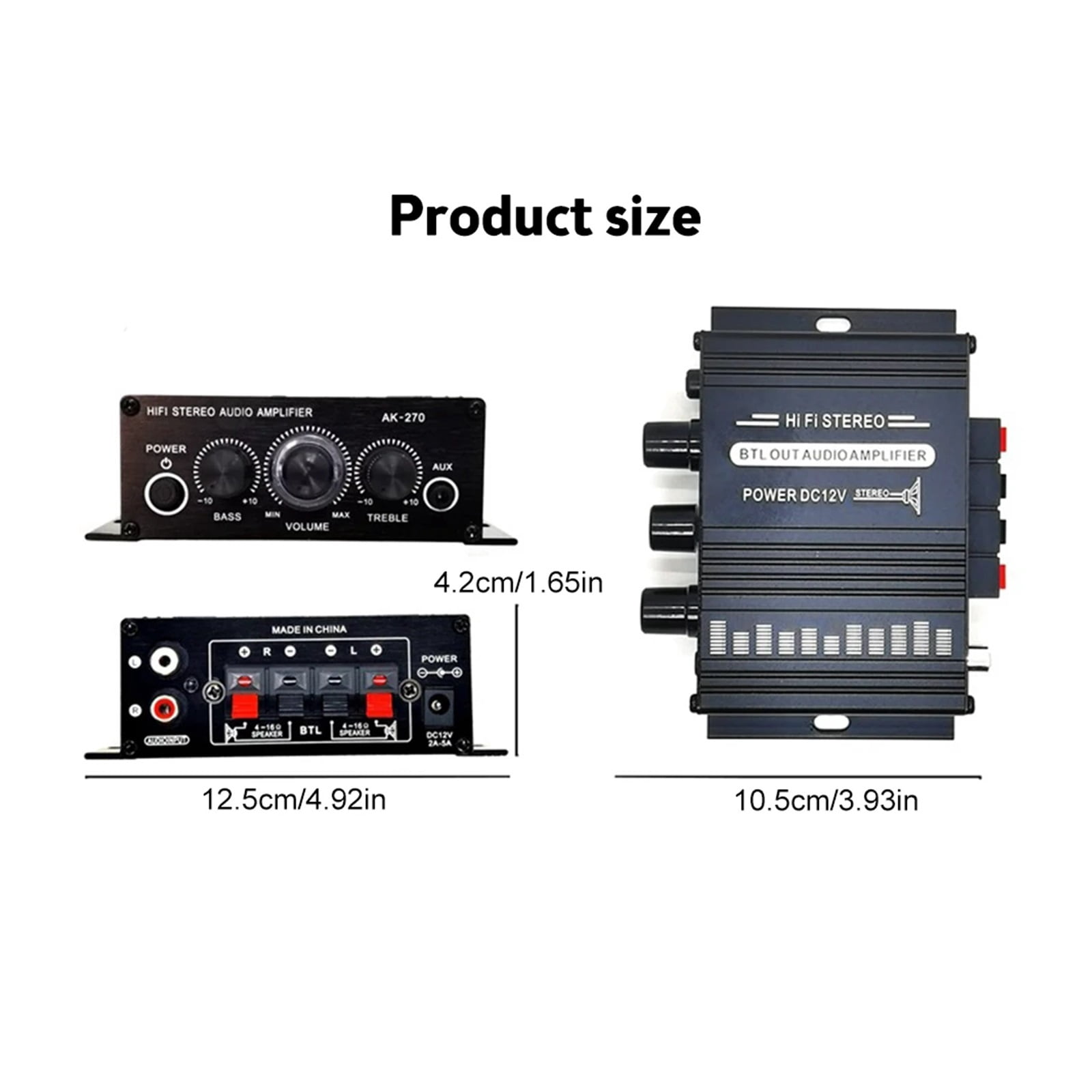 AK380/AK270/AK170 800W 12V Hifi Power Amplifier Stereo Home Car Amp Car Speaker Class D Car Home Sound Power Amp