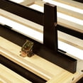 thumbnail image 2 of Queen Size Murphy Bed, Pine Wood Cabinet Bed with Rattan Decoration and Storage Drawer, Espresso, 2 of 9