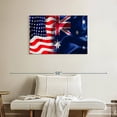 thumbnail image 2 of Elephant Stock Usa And Australia Flags Wall Art - Horizontal Canvas Wall Art - Living Room Wall Decor - Flags Canvas - Black And Red Decor - 36" x 24", 2 of 8