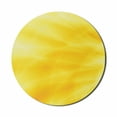 thumbnail image 1 of Yellow Mouse Pad for Computers, Abstract Vibrant Summer Sun Inspired with Different Shades of Dreamlike Style Design, Round Non-Slip Thick Rubber Modern Mousepad, 8" Round, Yellow, by Ambesonne, 1 of 2