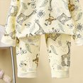 thumbnail image 6 of NOLDARES Infant Toddler Winter Clothes Outfits 2Pcs Long Sleeve Graphic Crewneck T-Shirt Sweatpants Cozy Set Size:4-5 Y,Beige, 6 of 6