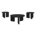 thumbnail image 1 of Cordova 3-piece Solid Wood Coffee and End Table Set Black, 1 of 10