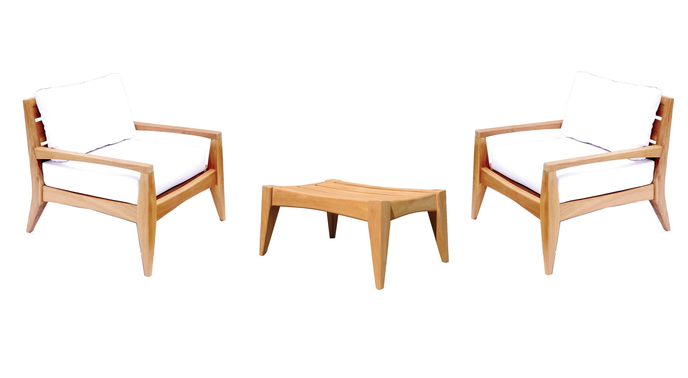 Noida 3 Pc Lounge Chair Set 2 Lounge Chairs & Ottoman With Cushions in