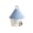 87#Blue, variant on House Shaped Storage Basket With Lid Desktop Organizer, Decorative Design With Dustproof Cover And Large Storage Space, For Bedroom Vanity Table Cosmetics Stationery Small Items