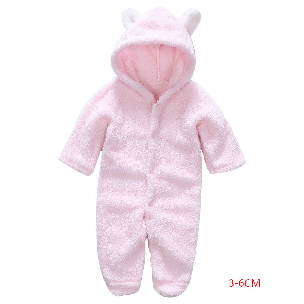 Beide Christmas Rompers for Baby Boys Girls Hooded Fleece Jumpsuit with Scarf 