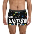 thumbnail image 2 of KLL I Love With Autism To The Moon And Back Men's Cotton Boxer Briefs Underwear-XX-Large, 2 of 7