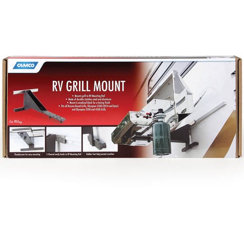Camco Universal RV Grill Mount, Black (58090)