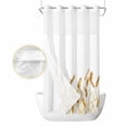 thumbnail image 2 of Fall Wheat No Hook Shower Curtain Waterproof, Bathroom Curtains with Snap in Liners and See Through Top Window, Autum Botanical Farmhouse Yellow Orange Hotel Style Bathtub Curtains Shower 36"Wx72"L, 2 of 8