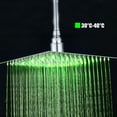 thumbnail image 5 of Ultra Thin 12"Chrome LED Shower Head Rainfall Adjustable Square Overhead Spray, 5 of 8