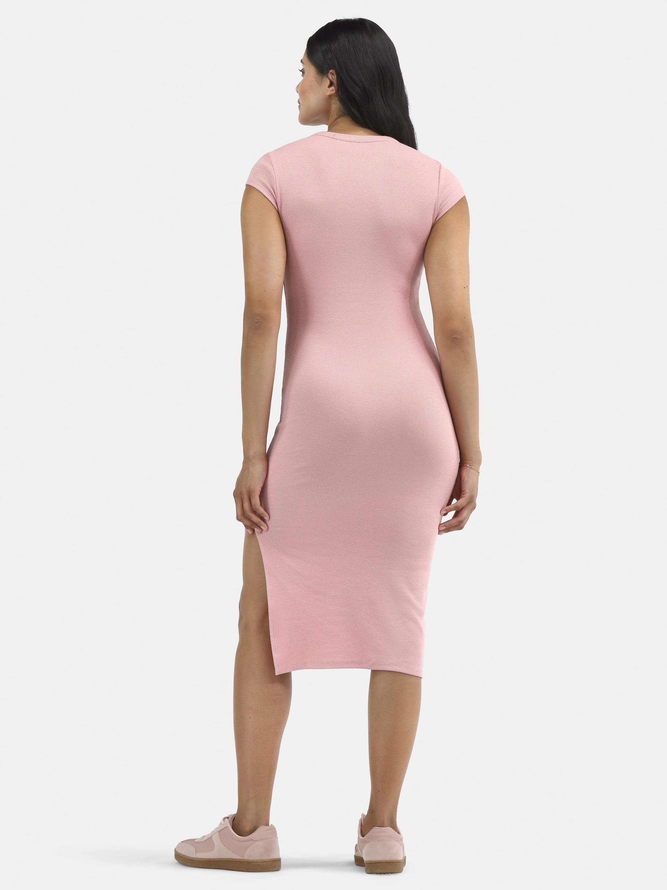 No Boundaries Crewneck Midi Dress, Women's