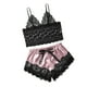 thumbnail image 5 of de para mujer Cami Ropa de dormir Top de encaje y pantalones cortos Despedida de soltera Rosa XXL Sunnimix Mujer de encaje braga, 5 of 8