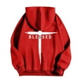 thumbnail image 7 of FASHOFT Christian Hoodies for Men Blessed Bible Verse Graphic Sweatshirts Inspirational Religious Faith Pullover Tops Red XXL, 7 of 7