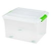 Iris® Stor N Slide File Boxes, Legal Size, Clear/Green, Pack Of 4