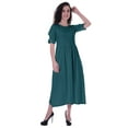 thumbnail image 2 of Moomaya Robe Taille Rassemblée Longueur Thé Vêtements d'Été Classiques, 2 of 6