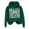 thumbnail image 3 of Women's Autumn And Winter Trend Hoodie Letter Print Hoodie Sports Long Sleeved Hoodie Top Long Sweater Dress Hooded Tunics Women Thin Hoodie Women Long Tunic Sweatshirt Long Zip Front Hoodies for, 3 of 3